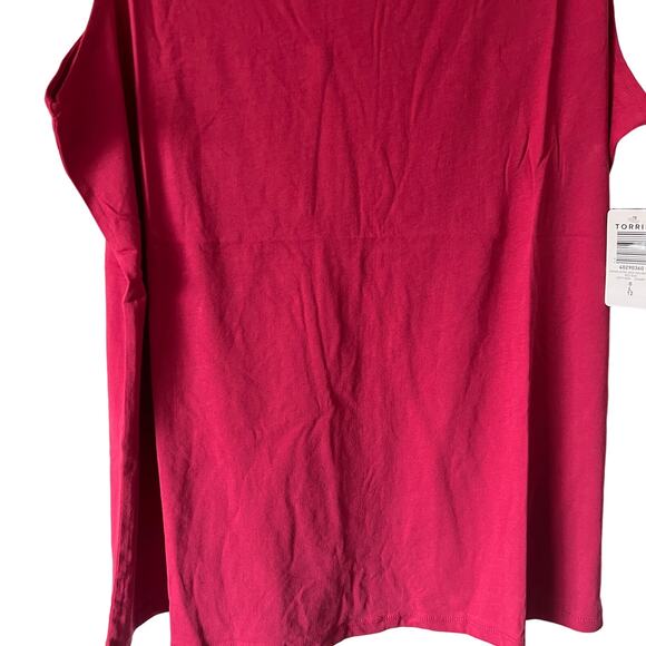 Torrid Women's Deep Pink Vintage Cotton Jersey High Neck Tank - Size 0 - NWT - Picture 4 of 8